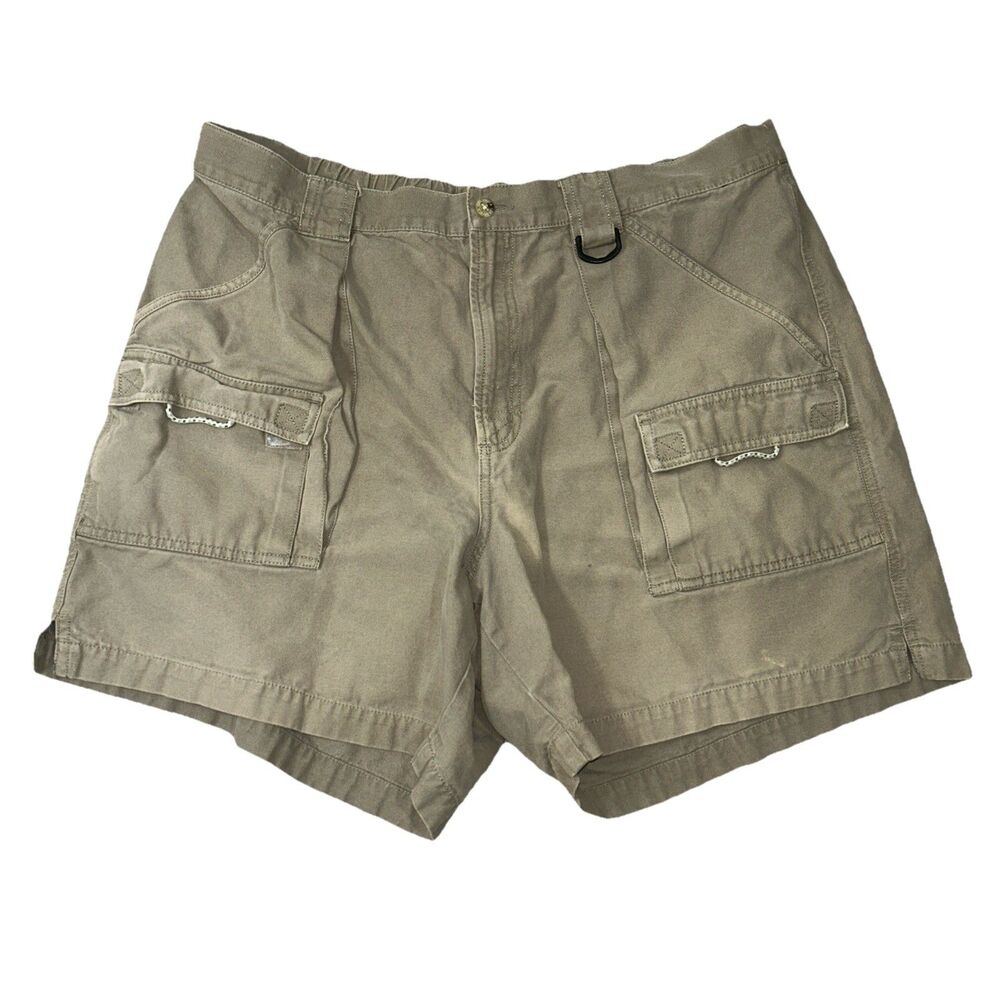Columbia Men Shorts XL PFG Brewha II Canvas Cargo Outdoor Fishing 7”